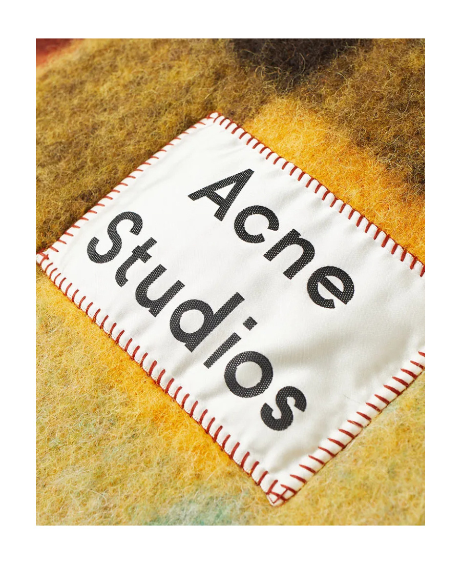 Acne Studios Multi Check Scarf In Multicolor