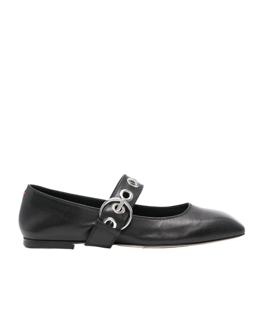 Aeyde Square-toed Ballet Shoes In Black