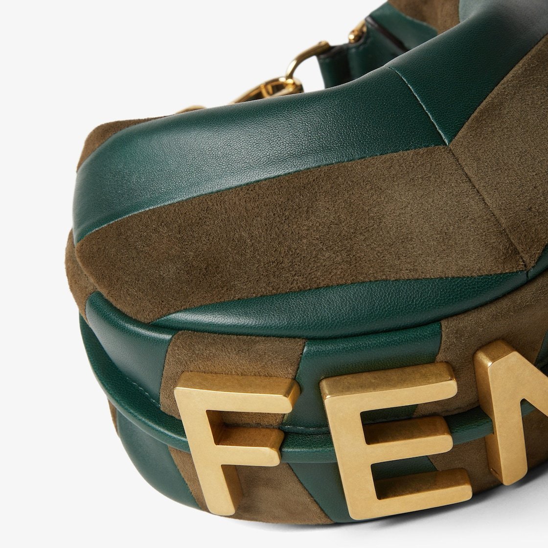 Fendi Women Mini Graphy Hobo Bag In Green