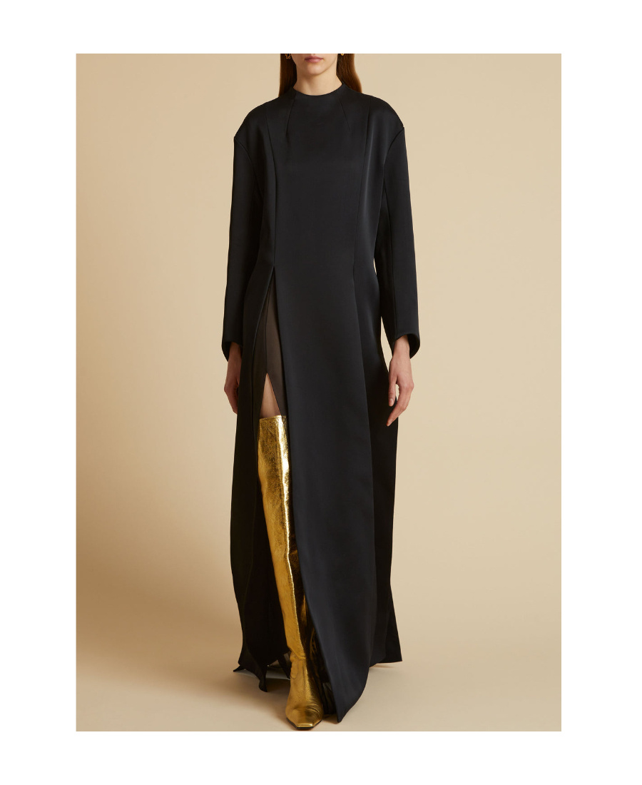 Khaite The Clete Maxi Dress In Black