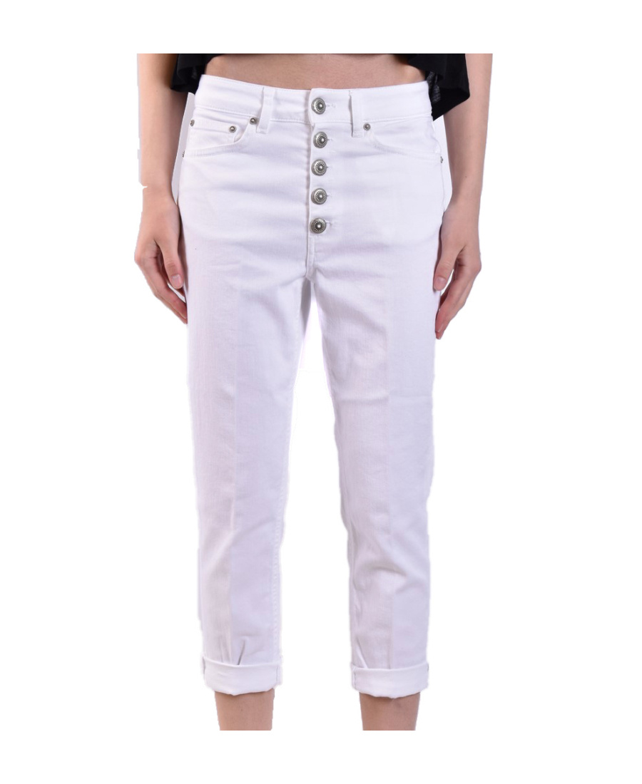 Dondup Logo Jeans In White
