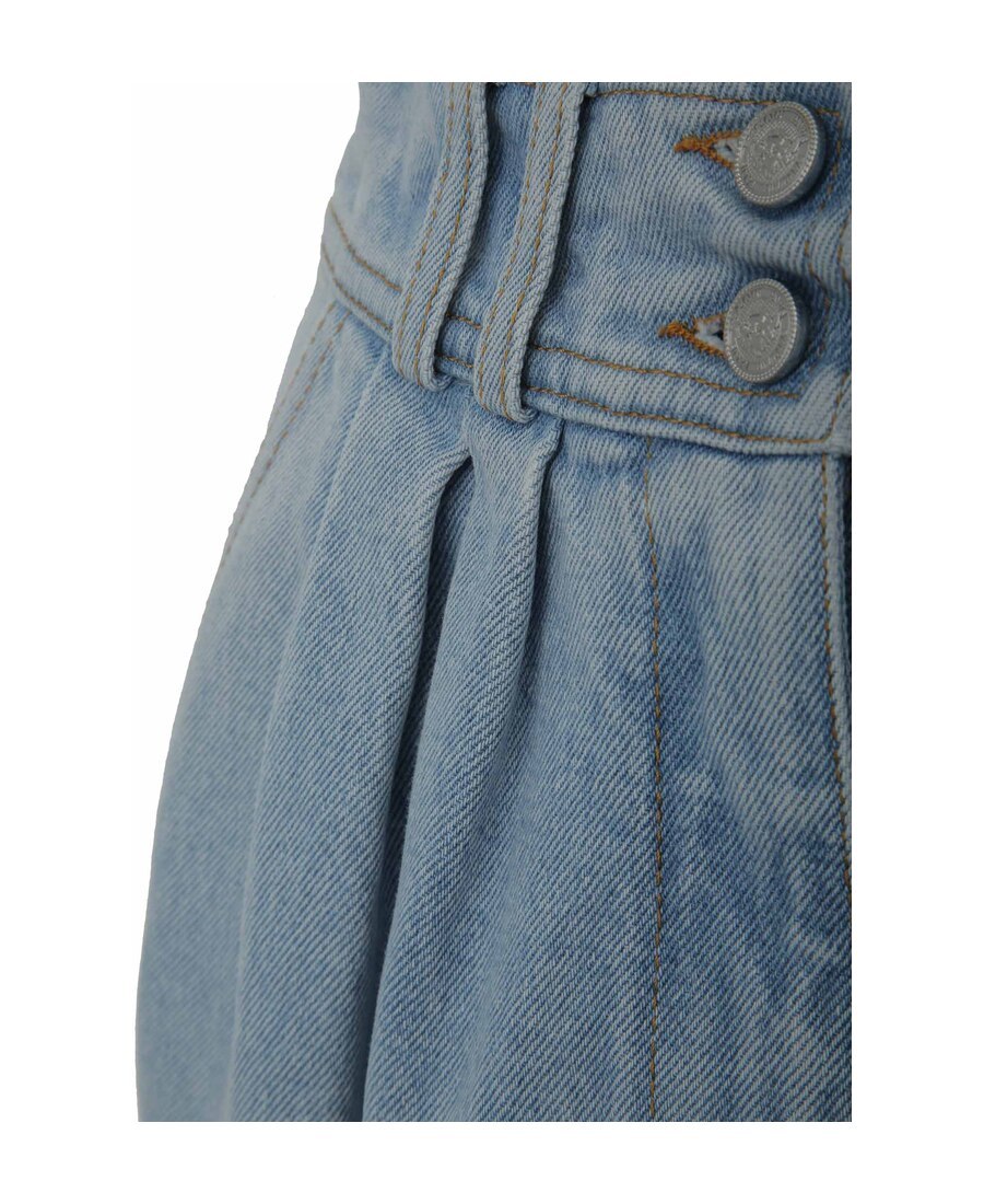 Balmain Pleated Tapered Jeans In Gray