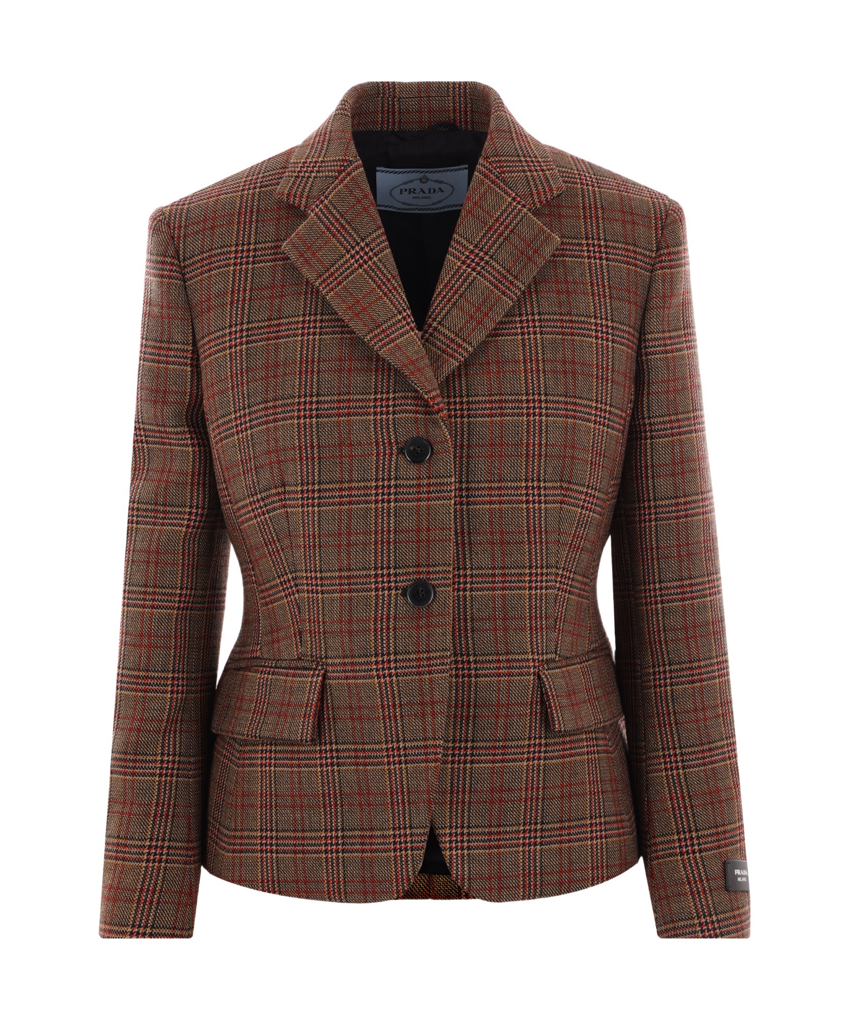 Prada Galles Printed Blazer In Red