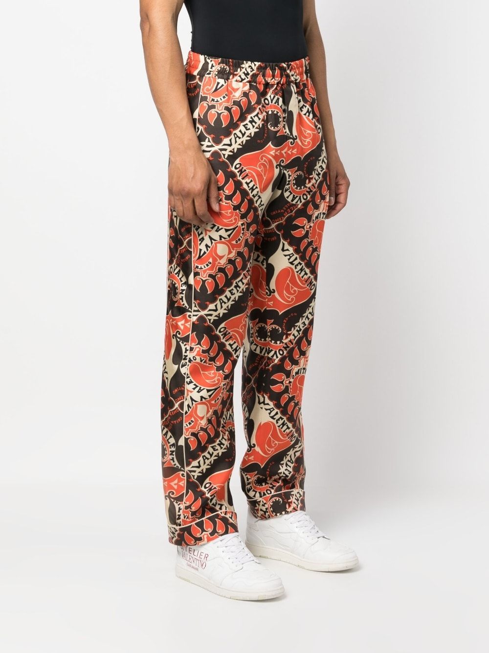 Valentino Patterned Casual Pants In Multicolor