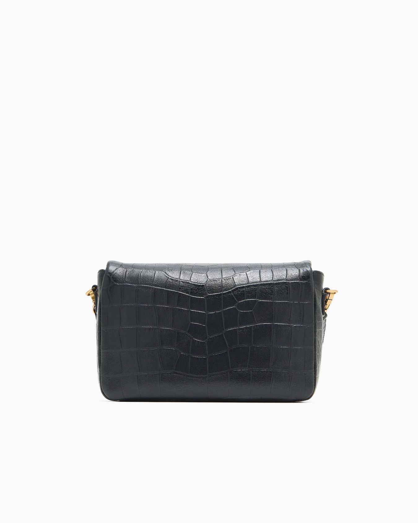 Emporio Armani Eagle Logo Leather Shoulder Bag In Black