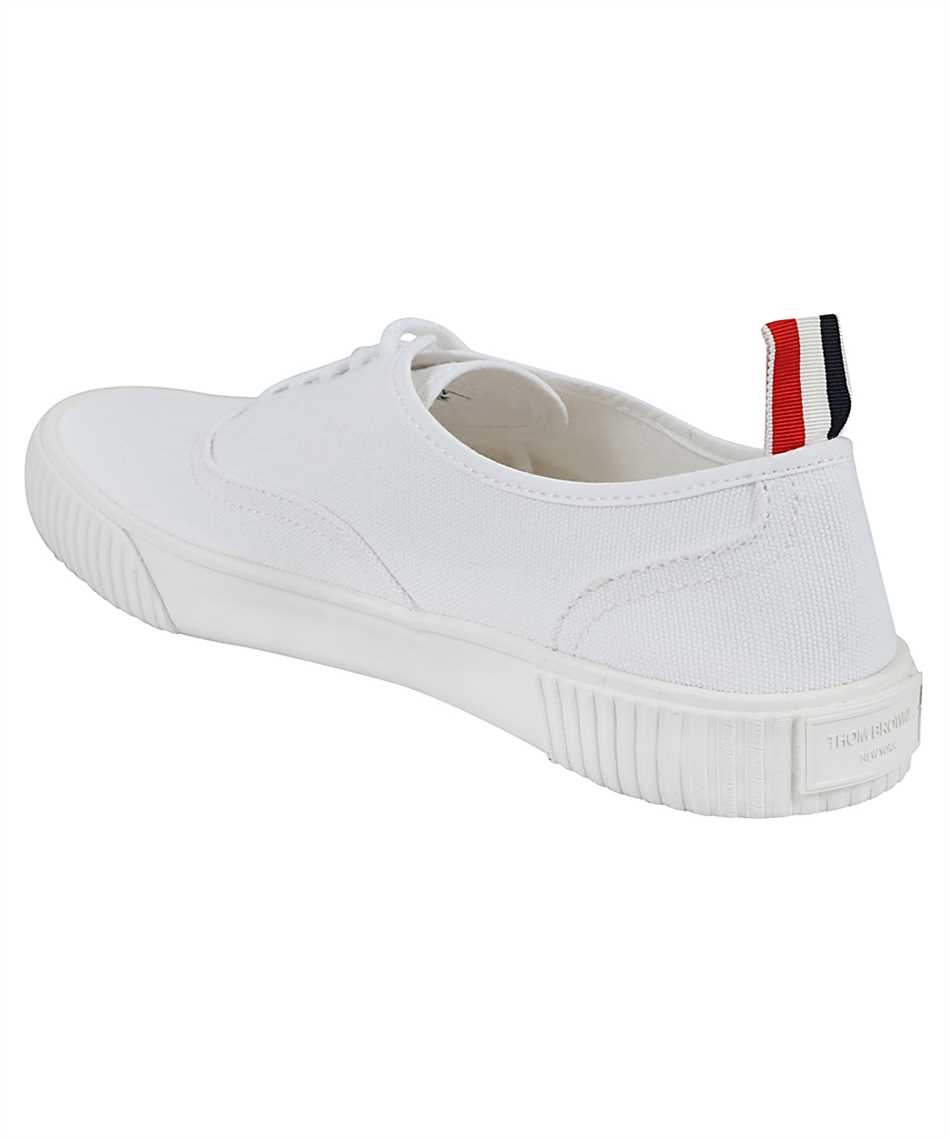 Thom Browne Canvas Vulcanized Heritage Sneakers In White
