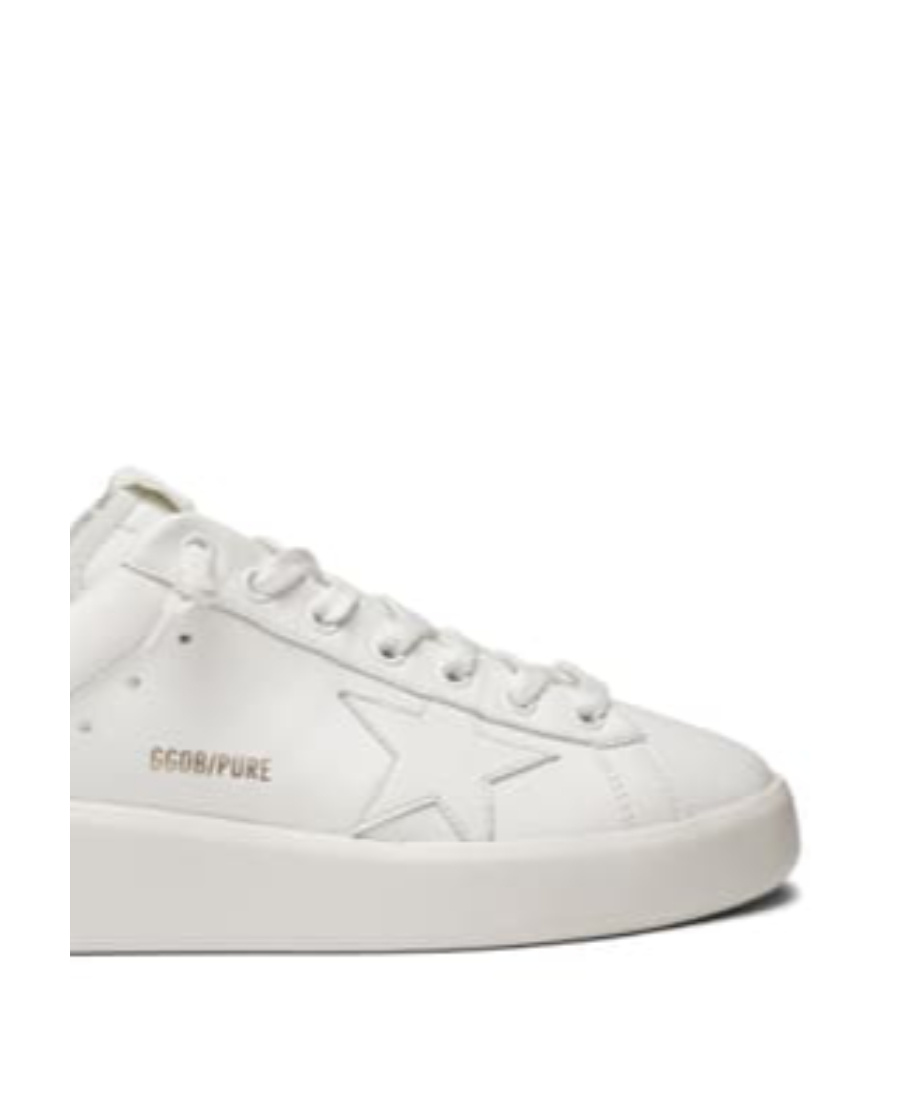 Golden Goose White Front Lace-up Sneakers In White