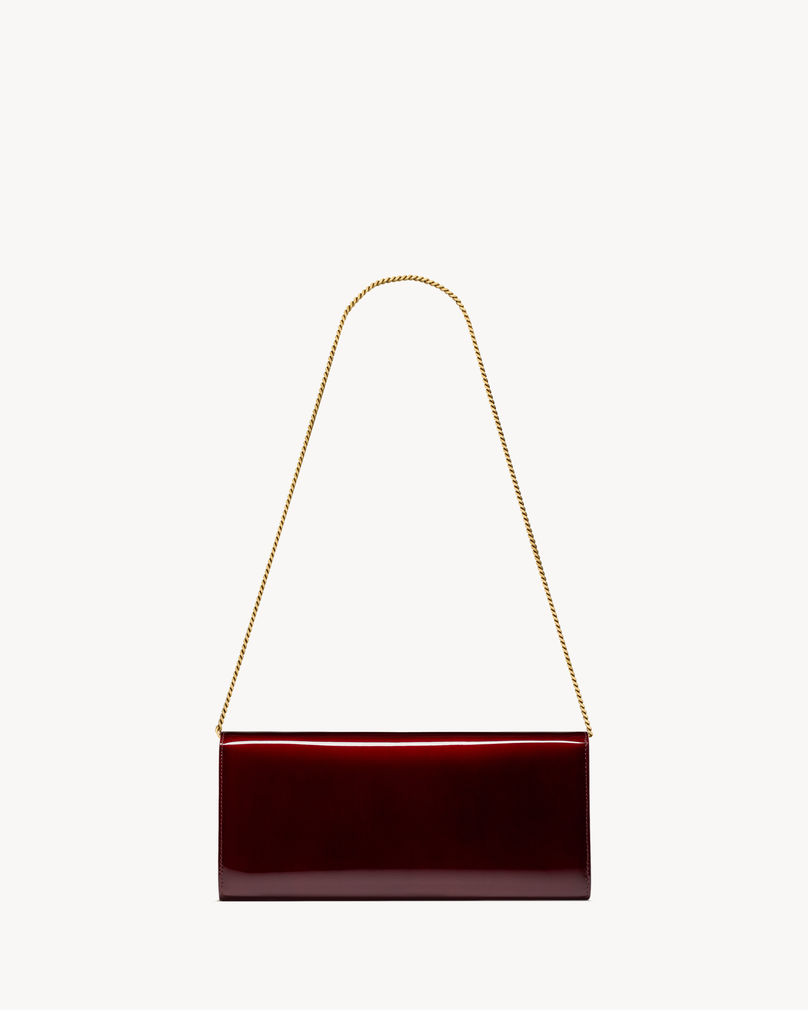 Saint Laurent Kate Clutch In Patent Leather In Purple