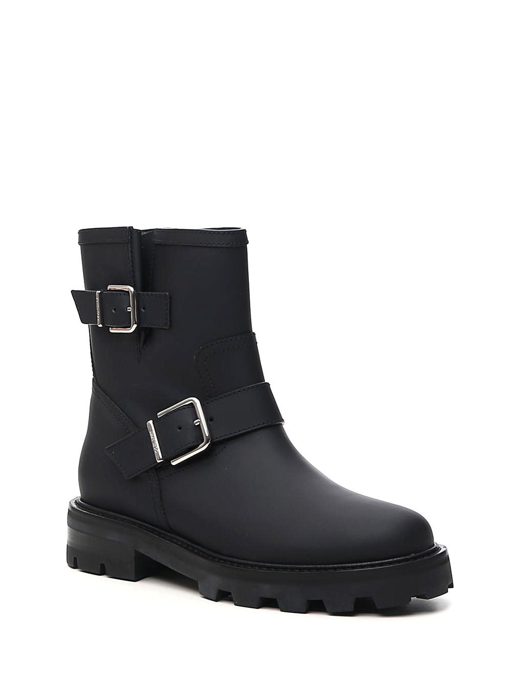 Shop Jimmy Choo Youth Buckled Ankle Boots In Black