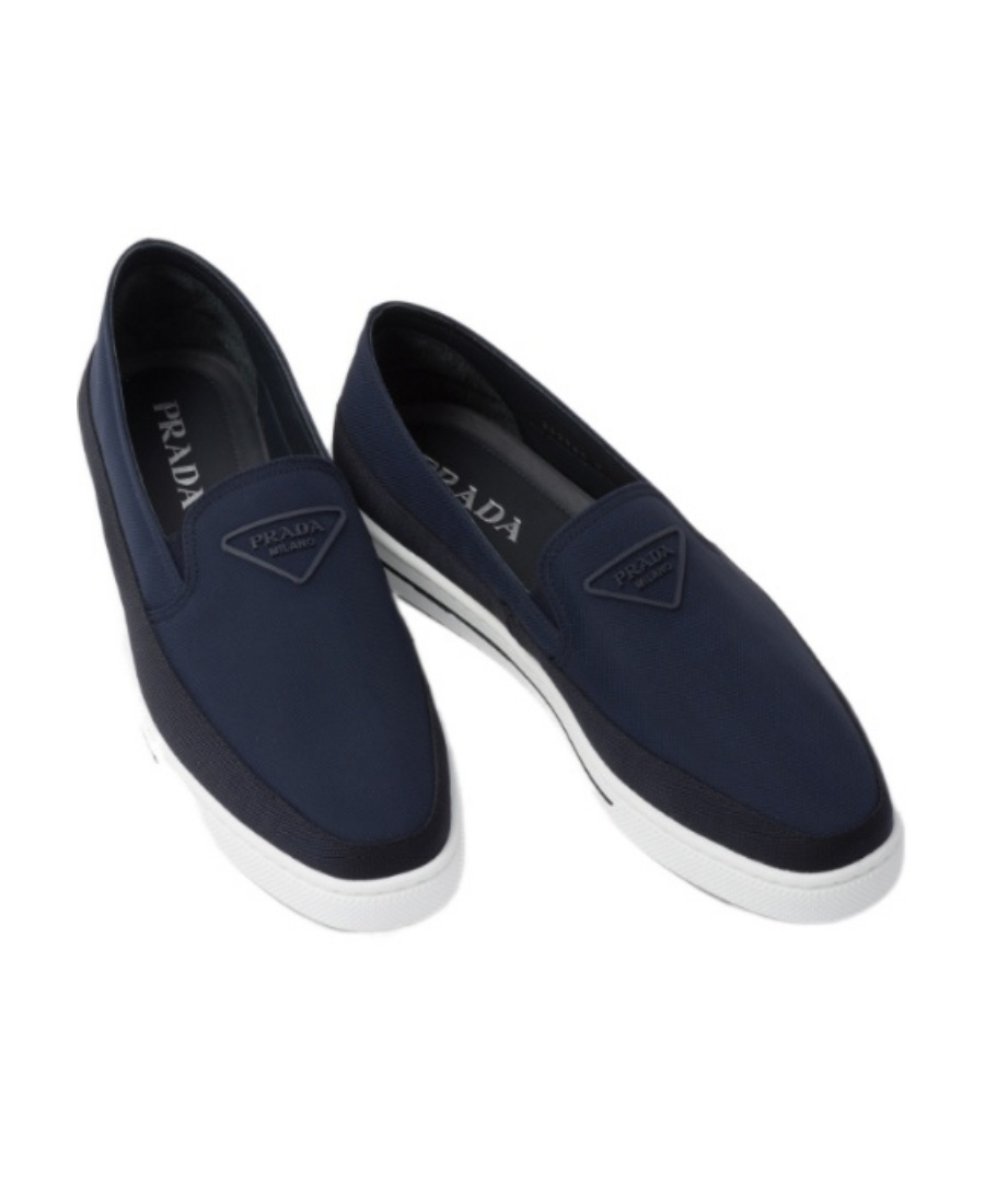 Prada Slip-on-sneaker Aus Re-nylon In Blue