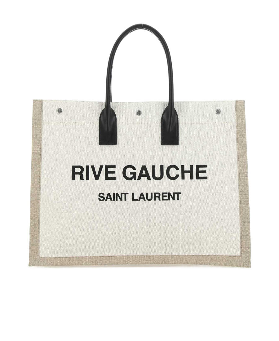 Saint Laurent Rive Gauche Tote Shopping Bag In White