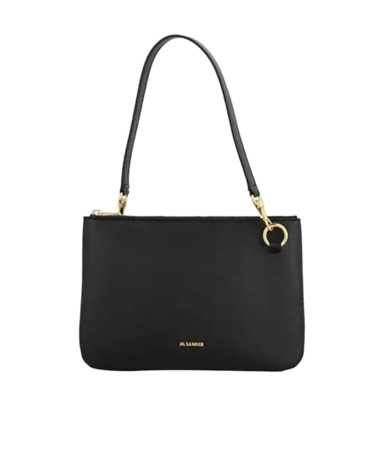 Jil Sander Leather Crossbody Bag In Black