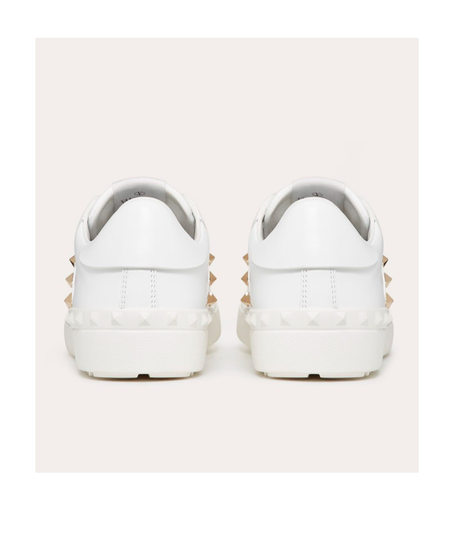 Valentino Rivet-decorated Casual Sneakers In White