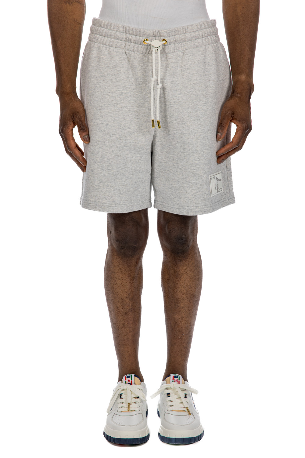 Casablanca Elastic Waist Shorts In White