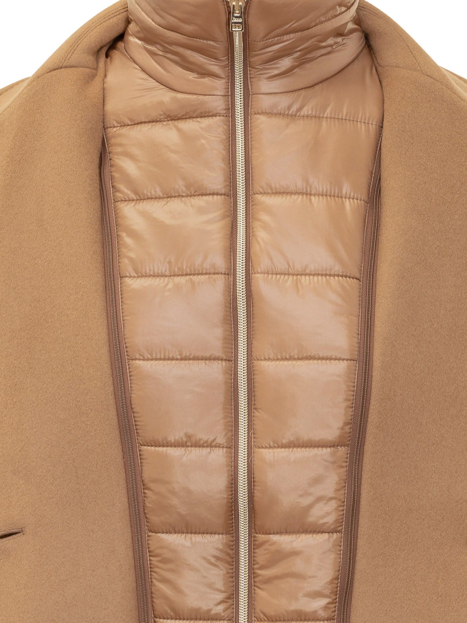 Herno Single Breasted Padded Coat In Brown