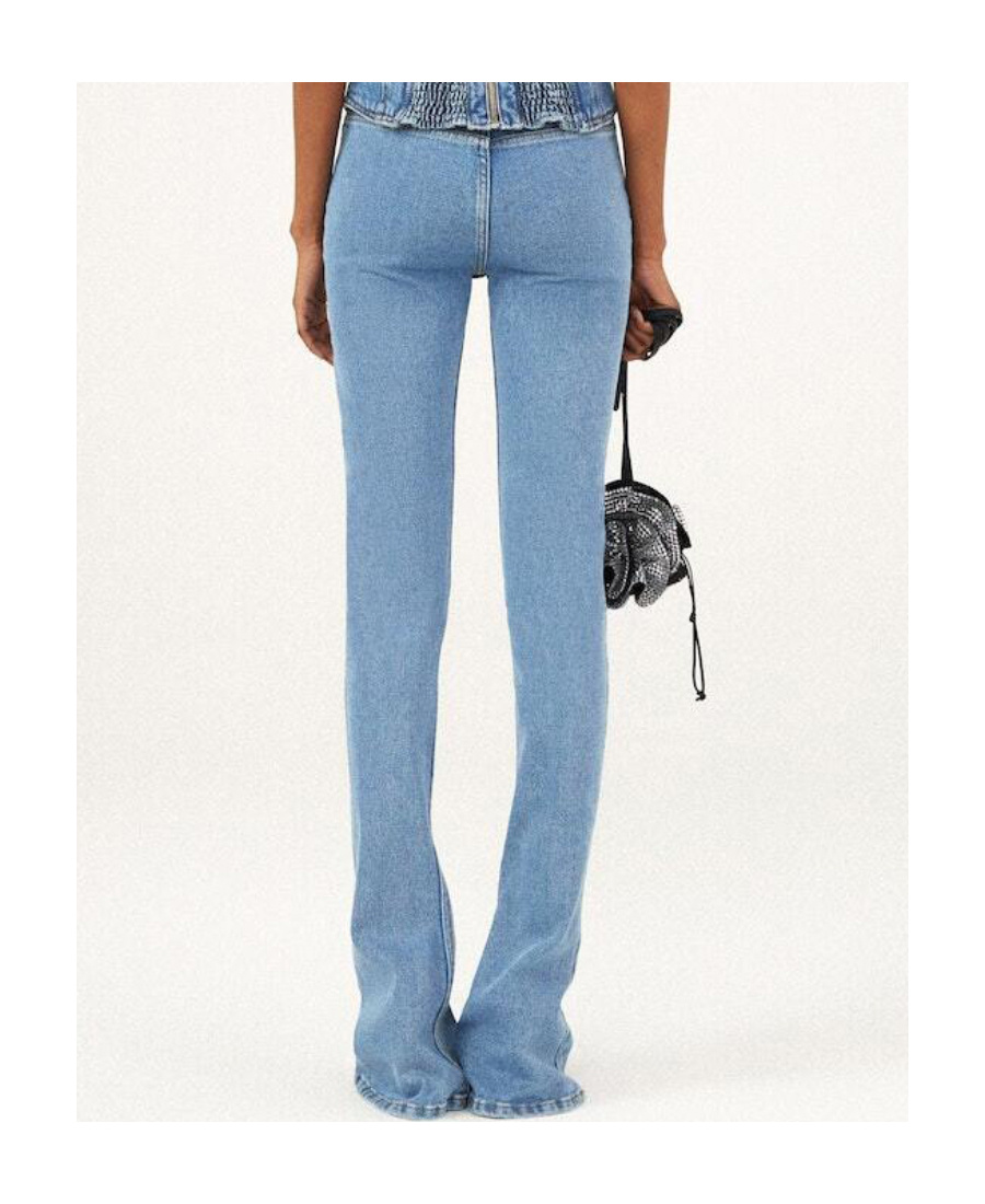 Magda Butrym Skinny Flared Jeans - Women's - Cotton/spandex/elastane In Blue
