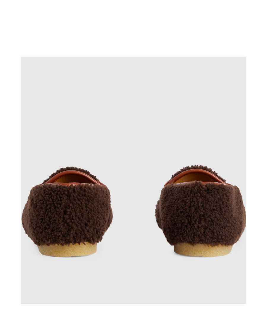 Gucci Horsebit Wool Loafers In Brown