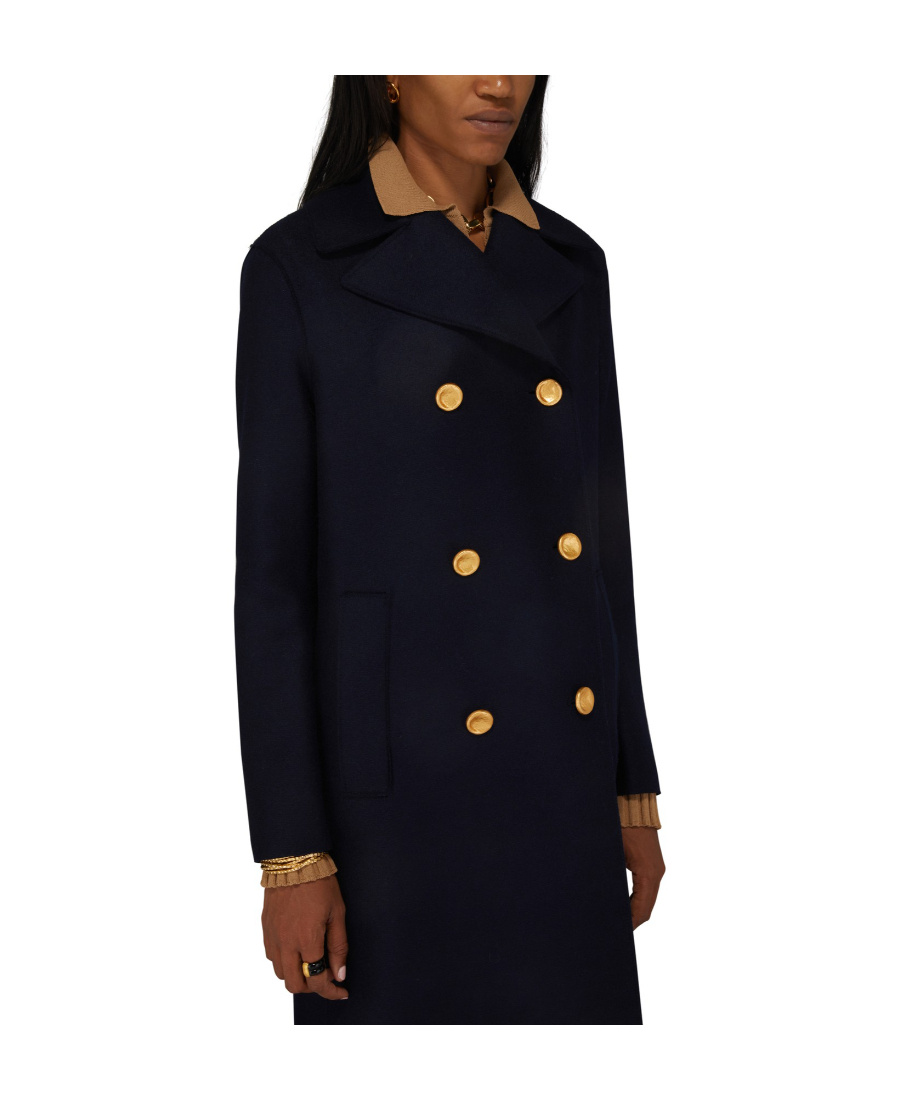 Shop Harris Wharf London Double-breasted Wool Coat