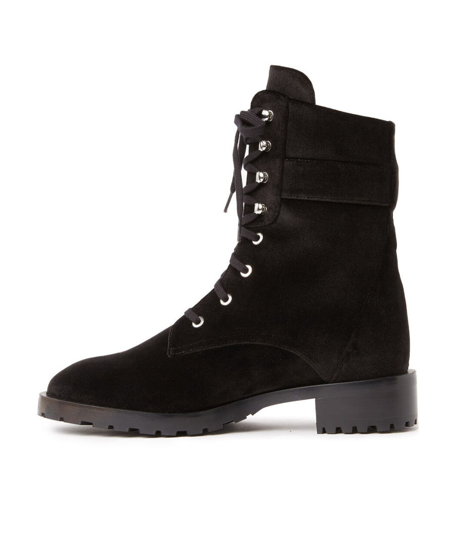 Stuart Weitzman 40mm Buckle-fastening Lace-up Boots In Black