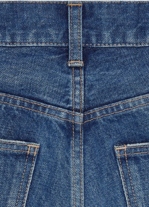 Celine Retro Washed Jeans In Blue