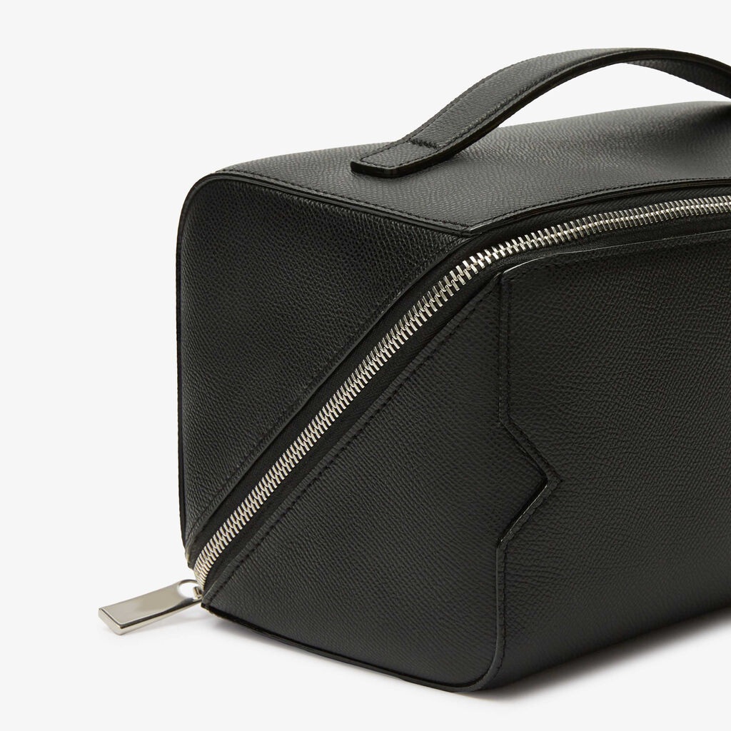 Valextra V-line Beauty Bag In Black