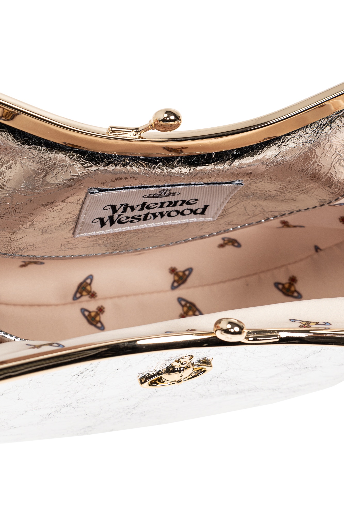 Vivienne Westwood Logo Shoulder Bag In White