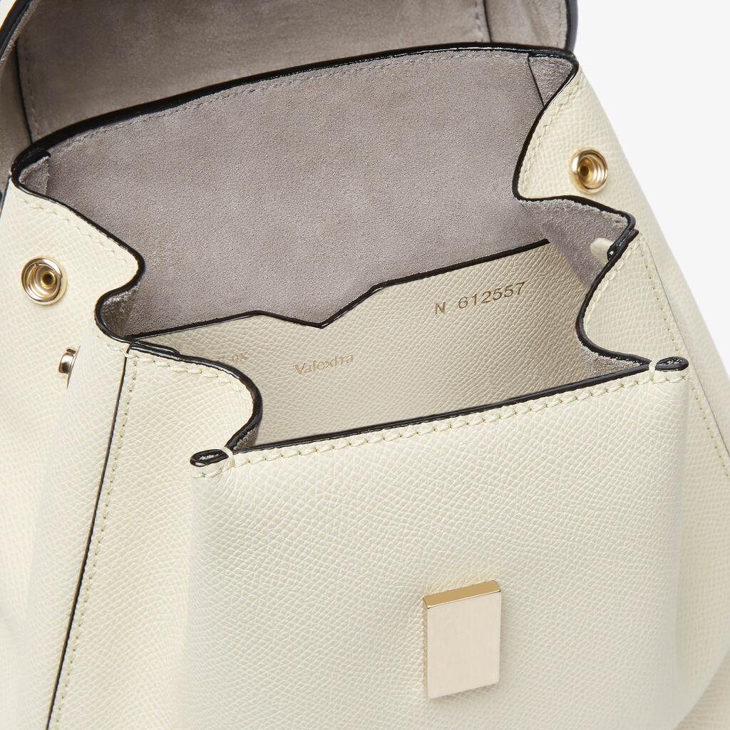 Valextra Iside Mini Backpack In Pergamena White