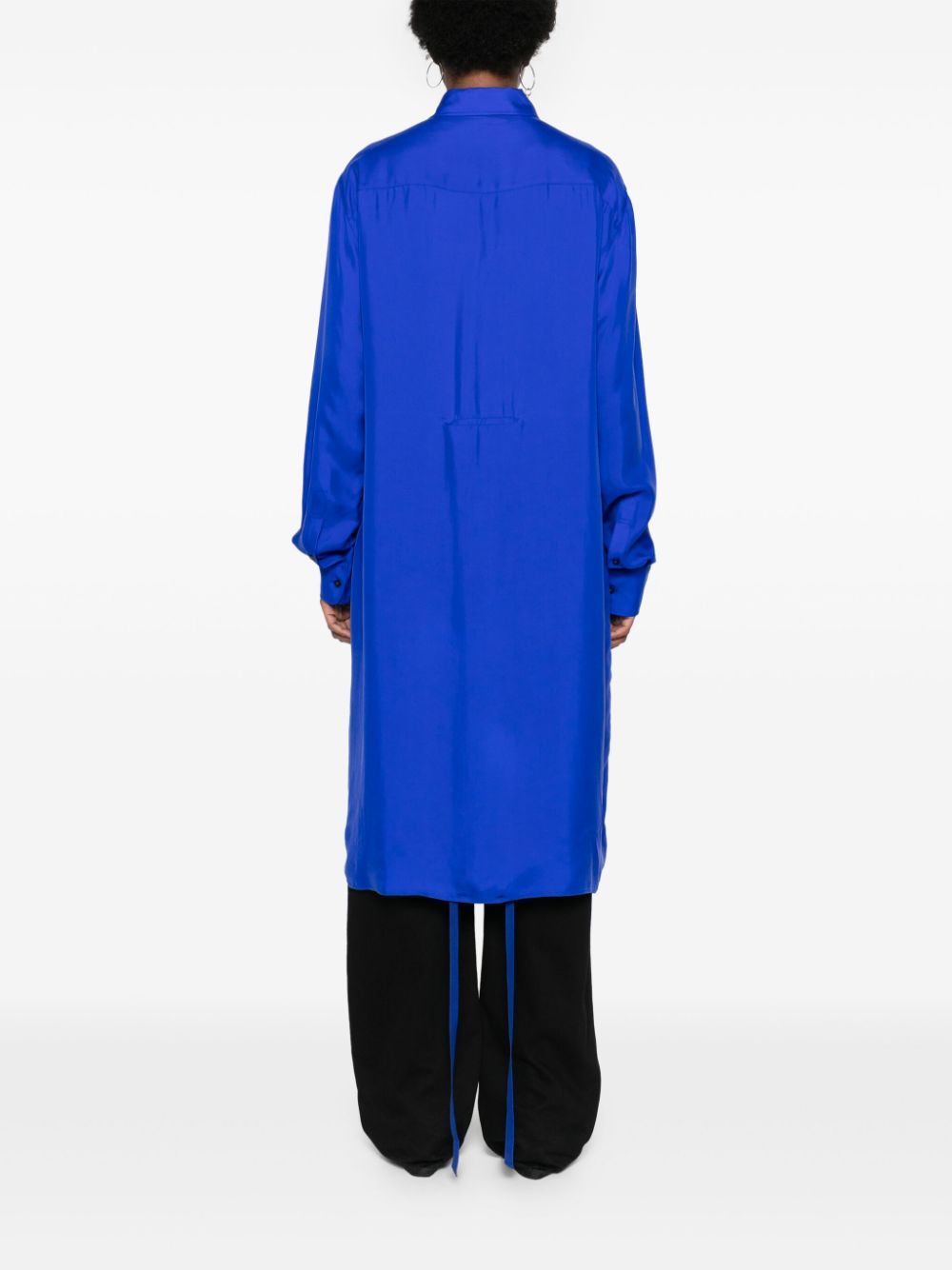 Ann Demeulemeester Long-sleeved Shirt In Blue