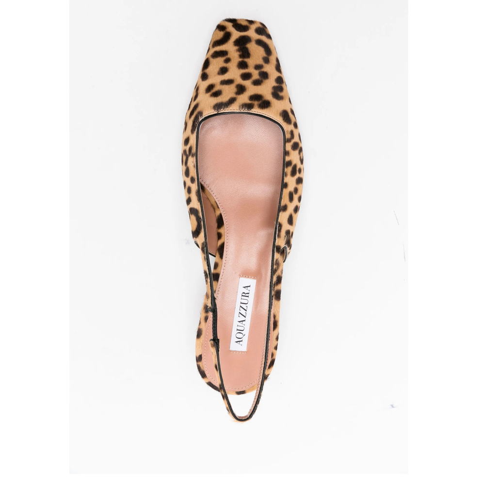 Aquazzura Ginza 35 Leopard-print Calf Hair Slingback Pumps In Multi