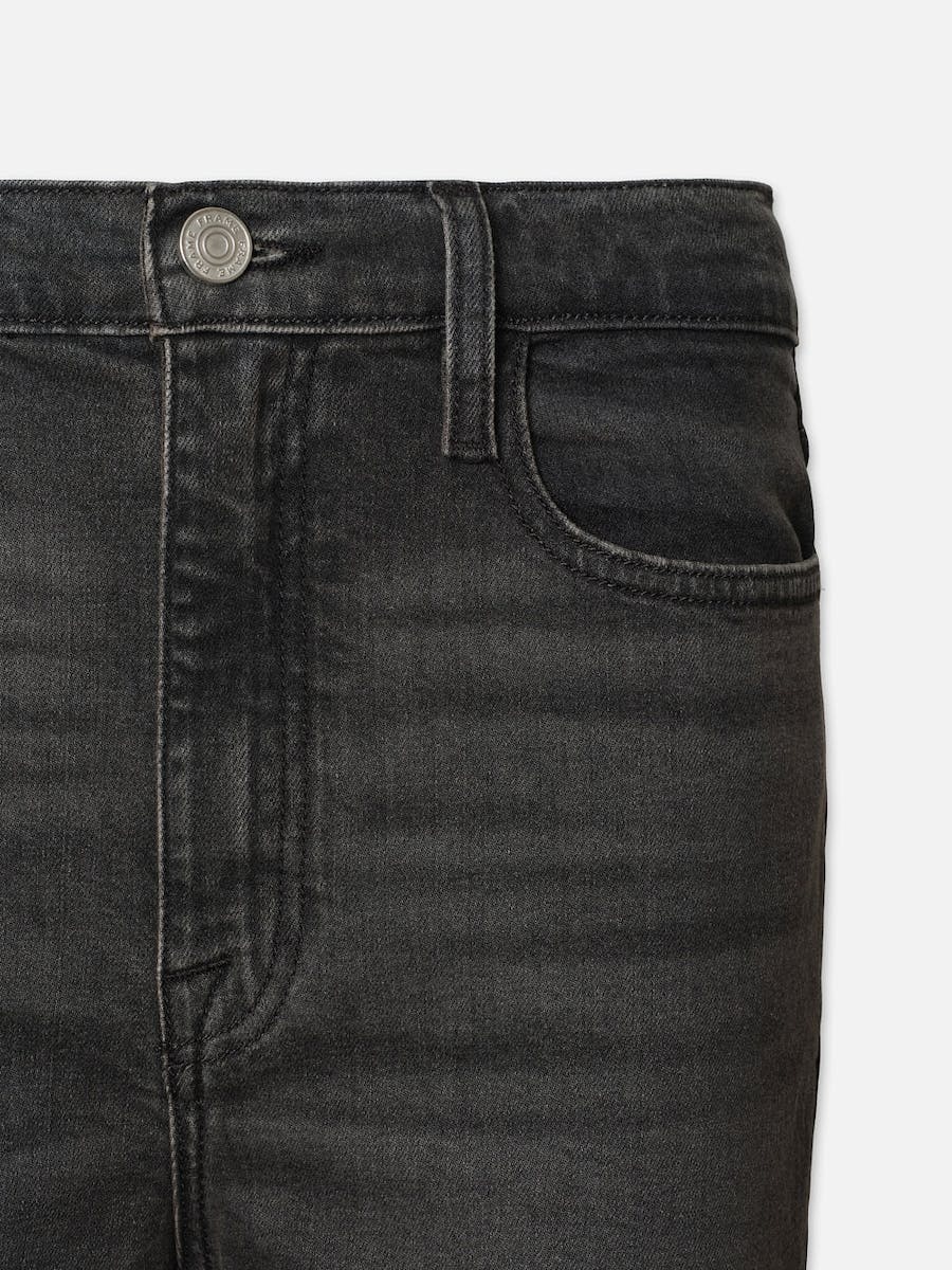 FRAME WHISKERING-EFFECT WASHED STRAIGHT-LEG JEANS