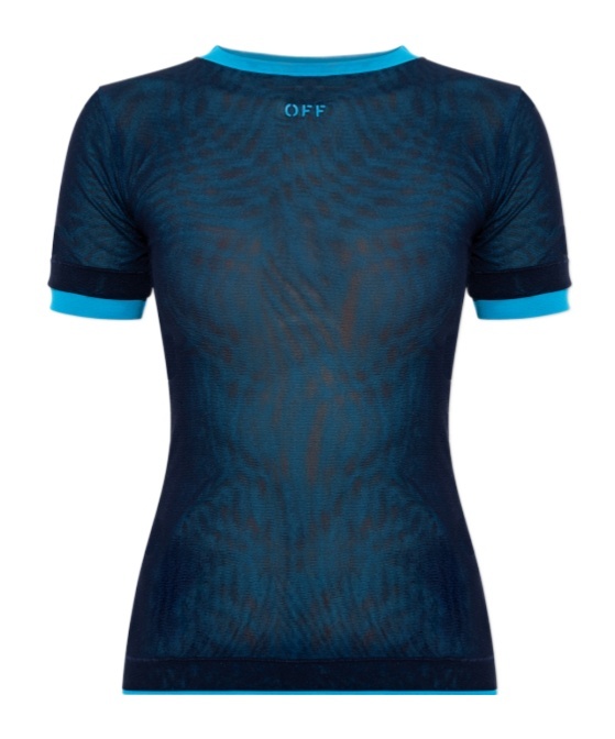 Off-white Short-sleeved T-shirt In Blue