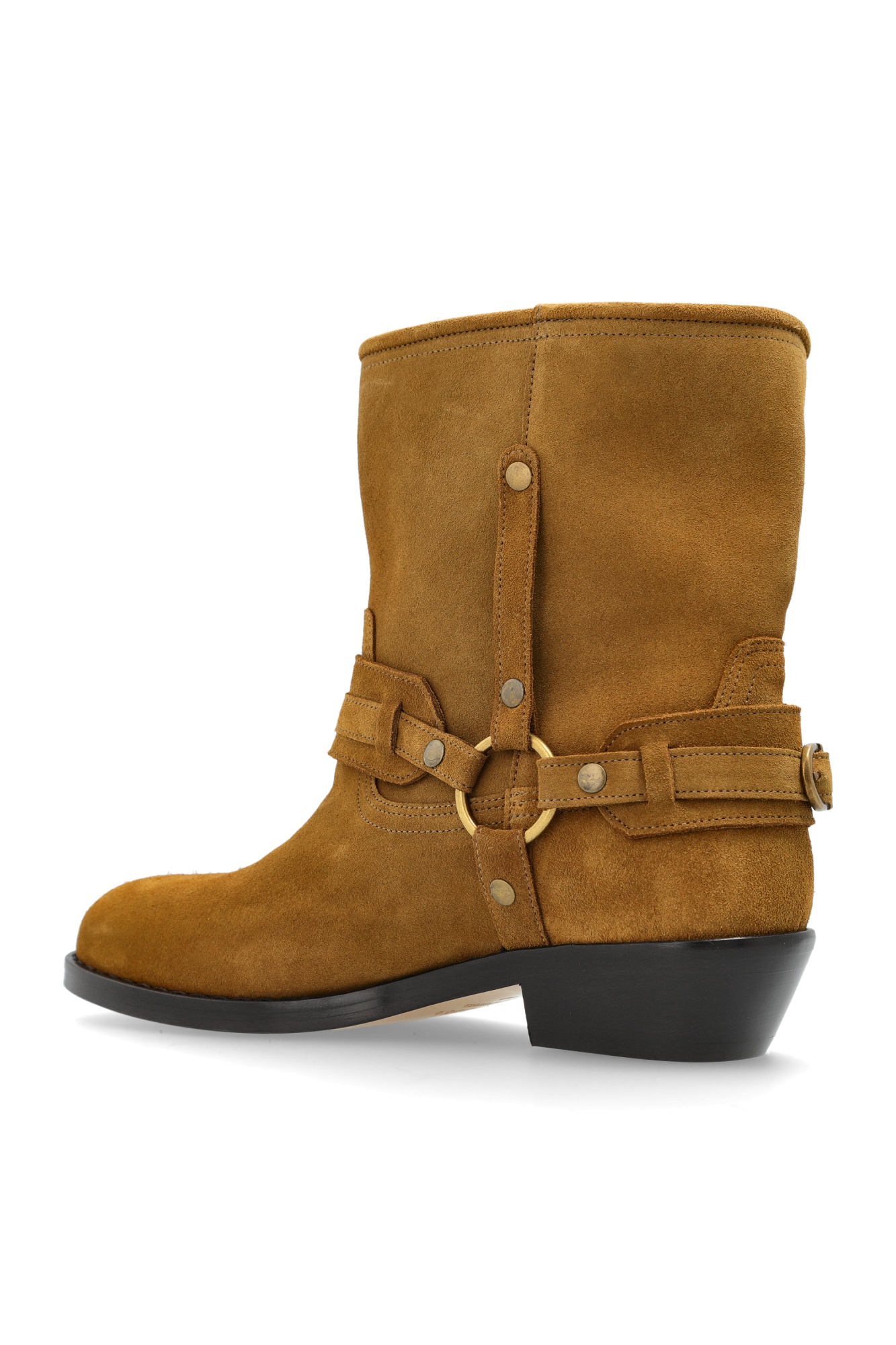 Isabel Marant Round Toe Short Boots In Brown