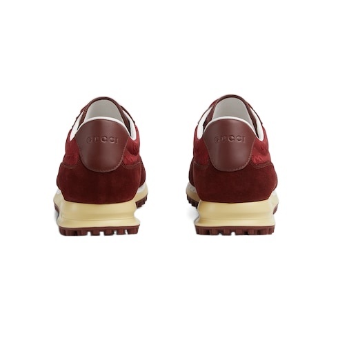 Gucci Motion Fabric Sneakers Suede Inserts In Red