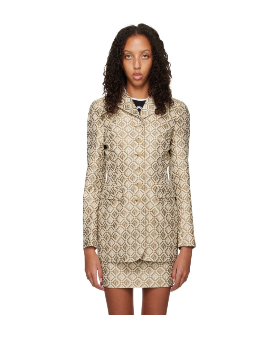 MARINE SERRE JACQUARD SUIT COAT