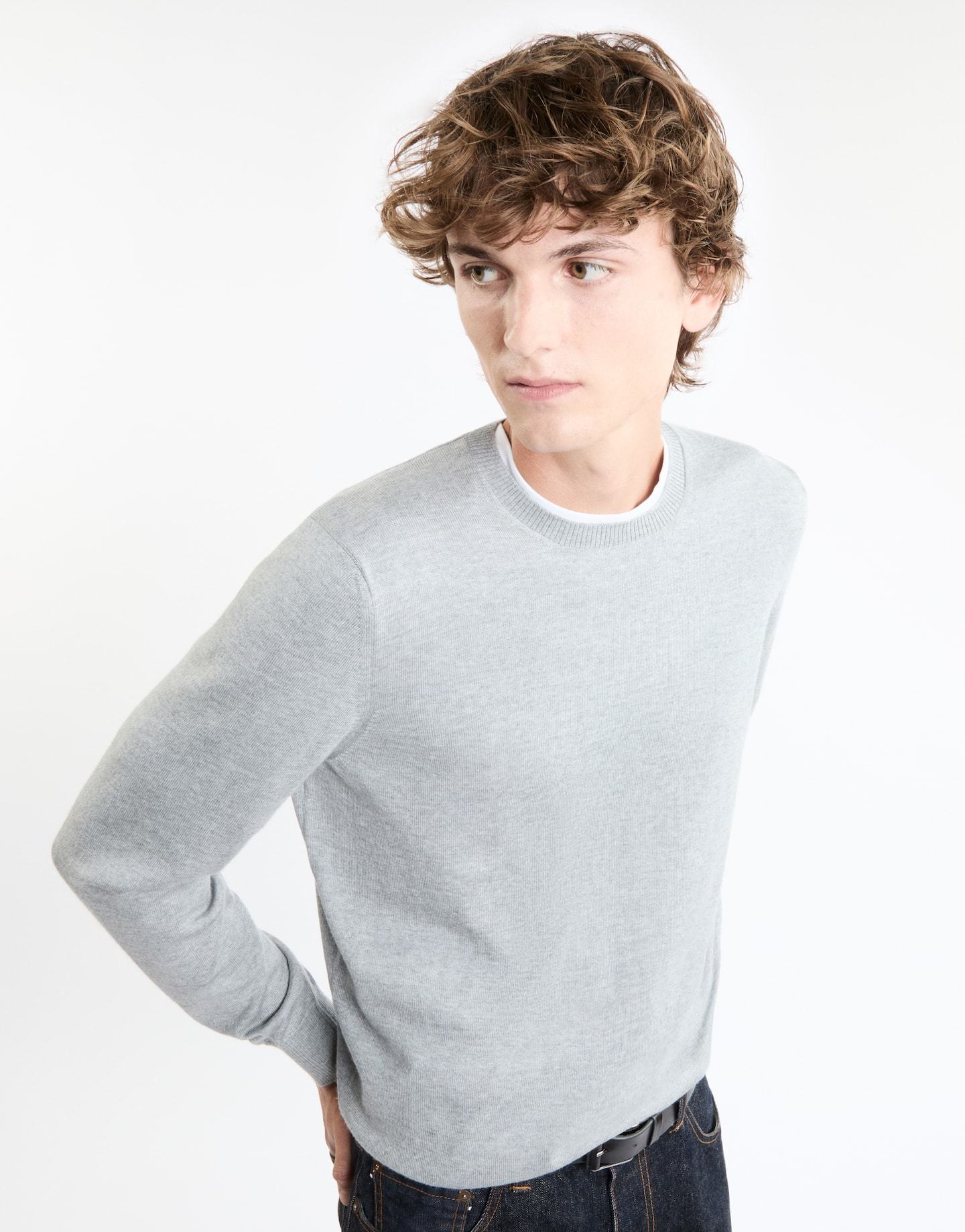Fay Jumper In Merinos Wool Knit In White