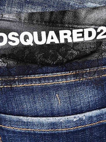 Dsquared2 Ripped Jeans With Details In Blue
