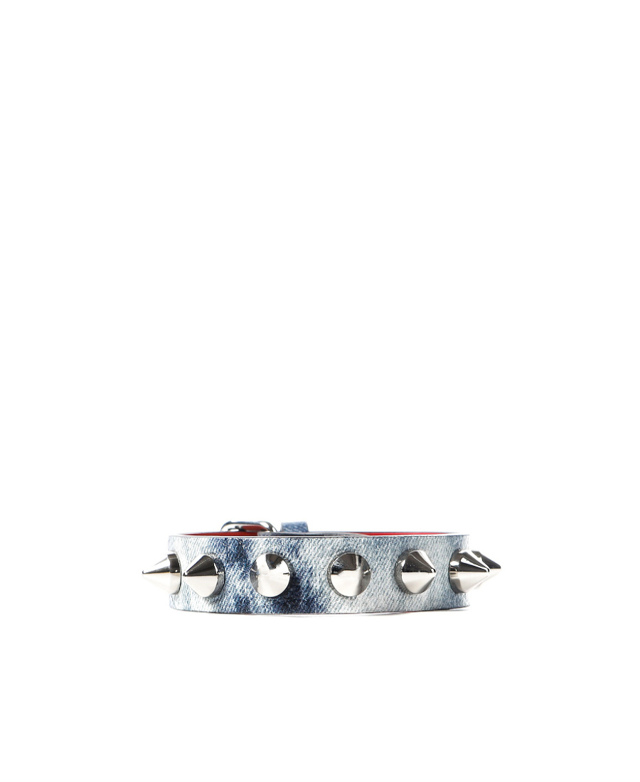 Christian Louboutin Rivet Detail Bracelet In White