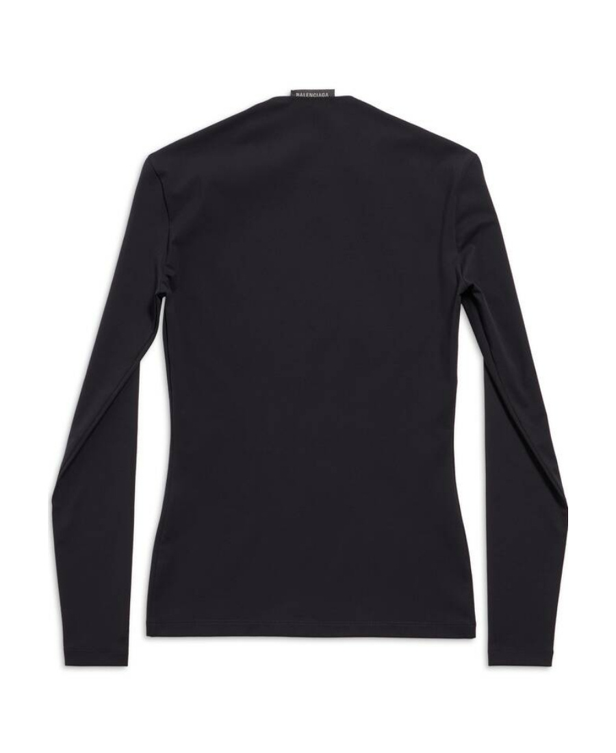 Balenciaga Outside Loop Long-sleeve Top In Black