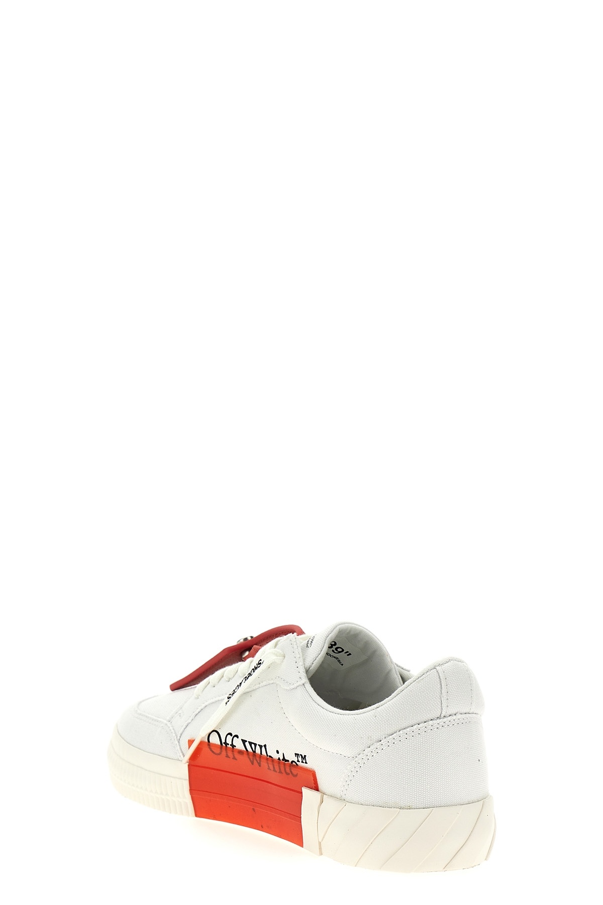 Off-white Low Vulcanized Lace-up Sneakers In White