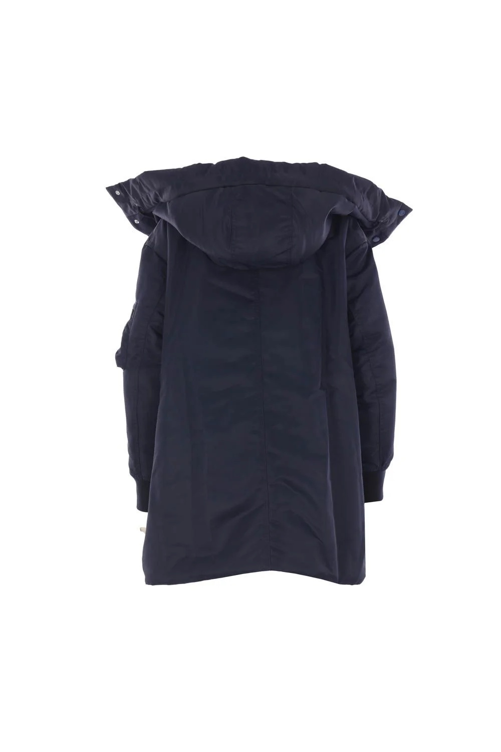 Aspesi Drawstring Hooded Padded Coat In Blue