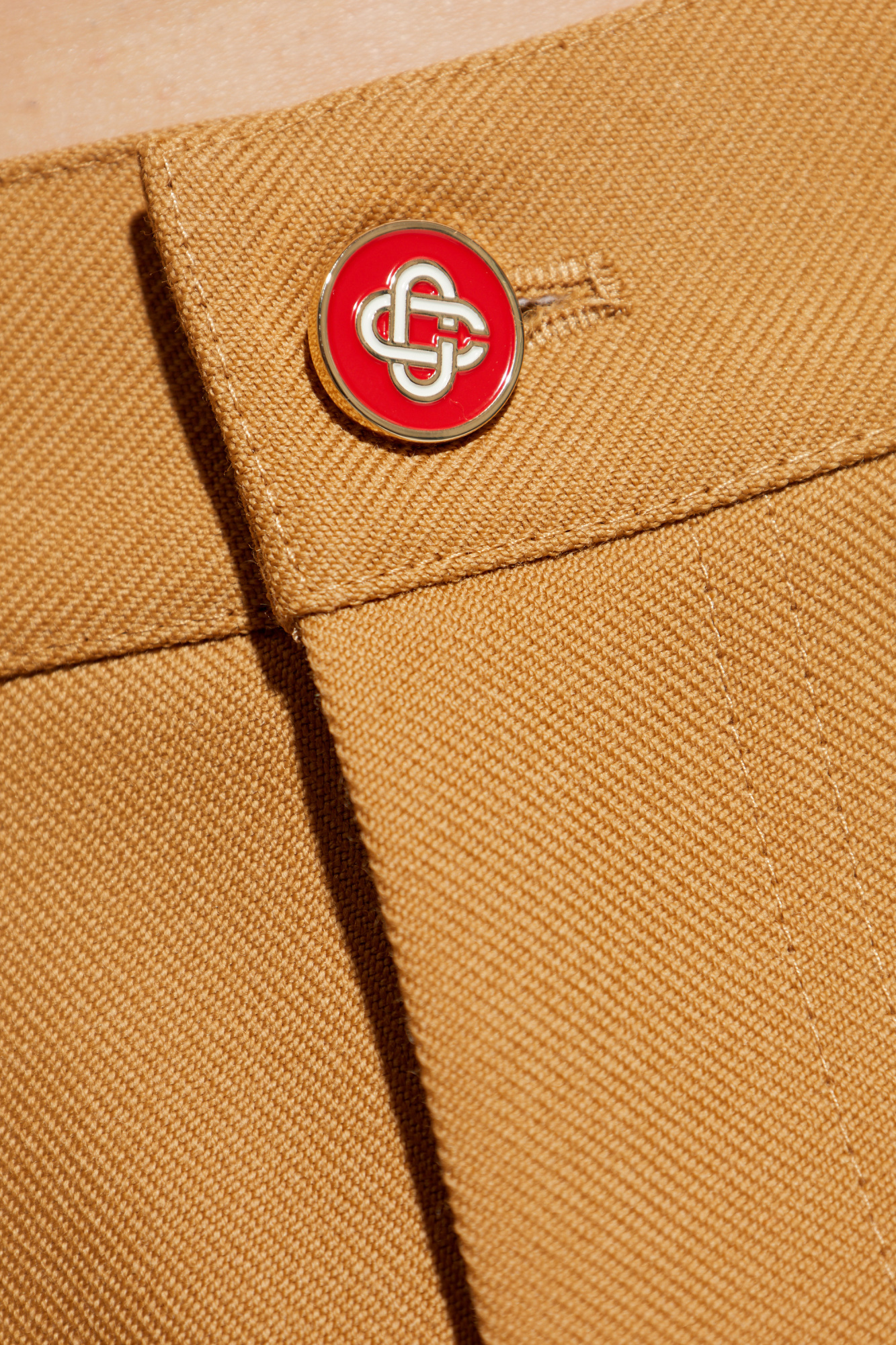 Casablanca Waistband Loop Shorts In Yellow