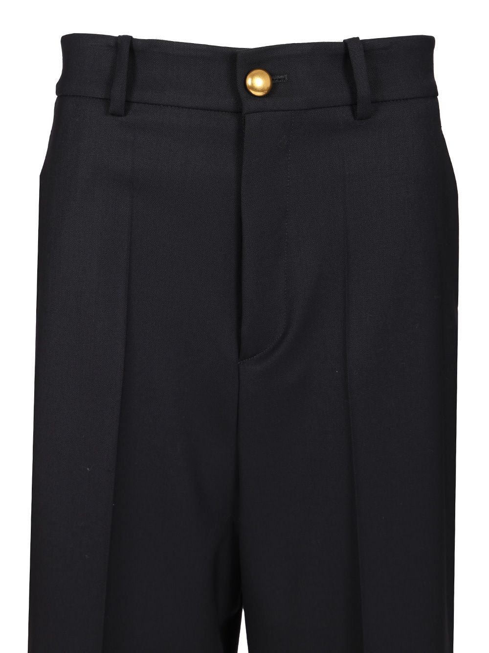 P.a.r.o.s.h Patch-pockets Virgin Wool-blend Trousers In Blue
