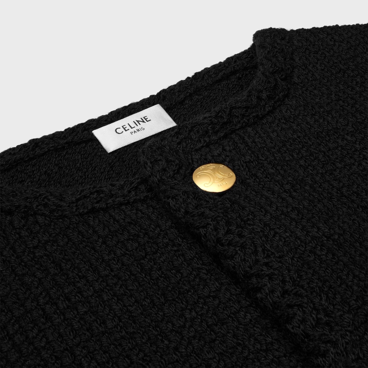 Celine Cardigan In Wool In Black