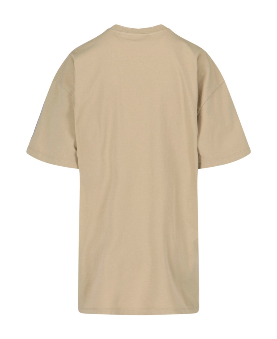 Prada Triangle Patch Crewneck T-shirt In Brown