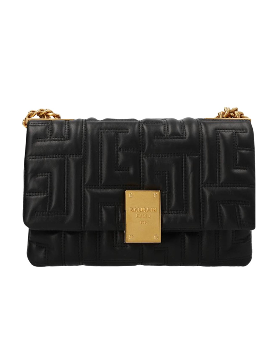 BALMAIN 1945 SOFT SMALL BAG IN QUILTED LEATHER