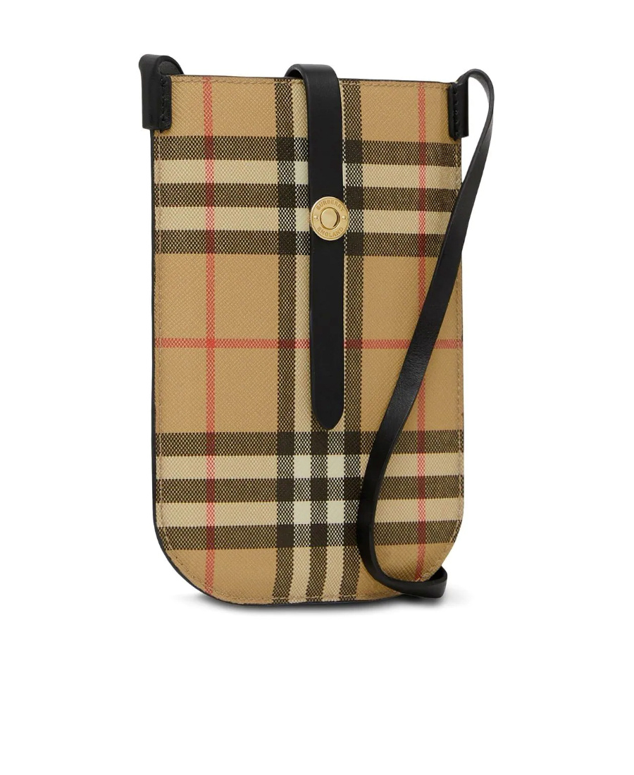 Burberry Anne Check-print Phone Bag In Multicolor