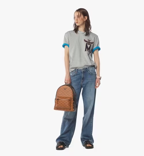 Mcm Zip-up Backpack In Brown