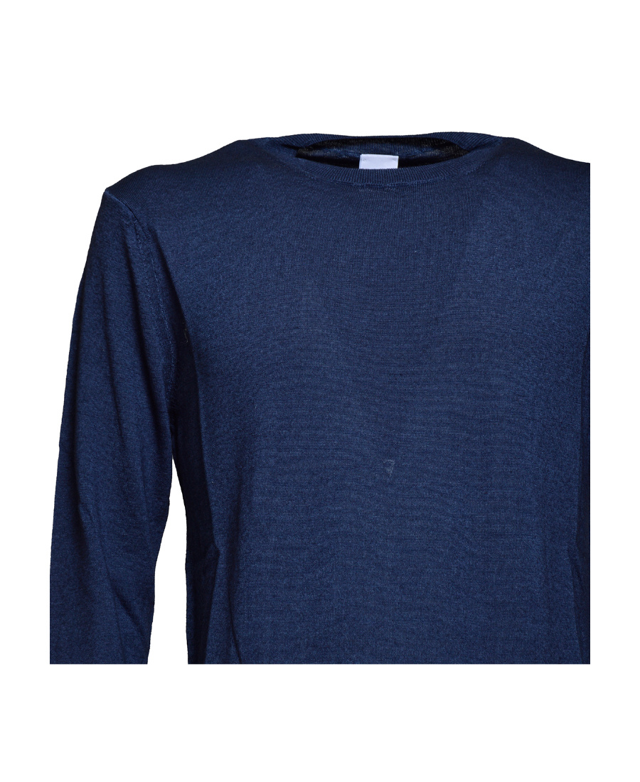 Shop Aspesi Fine-knit Slim-cut Jumper In Blue
