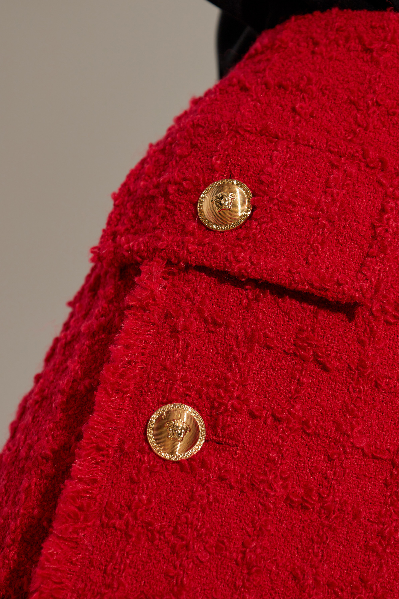 Versace Women's Heritage Tweed Mini Skirt In Red