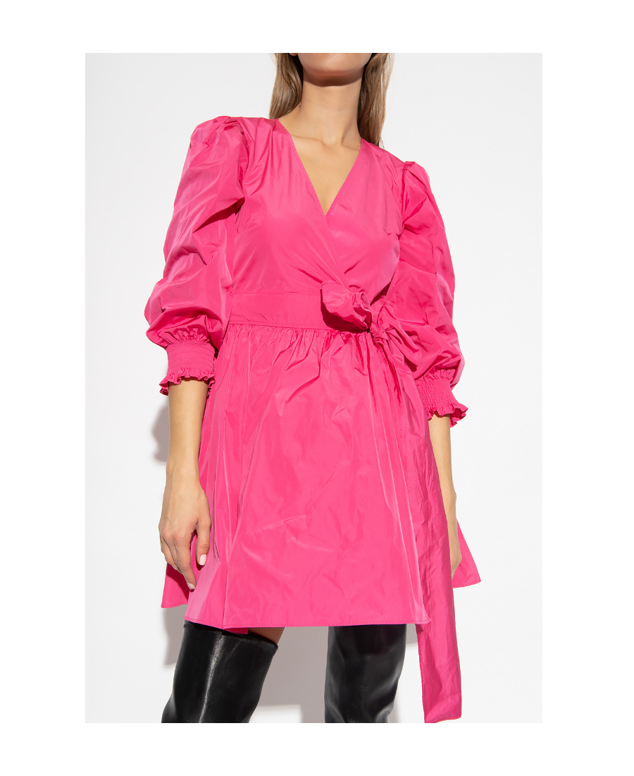 Red Valentino Redvalentino V-neck Long-sleeved Dress In Pink